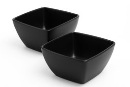 Hermia Set de Cuencos de Vidrio PB-53056-S Negro 2 Piezas